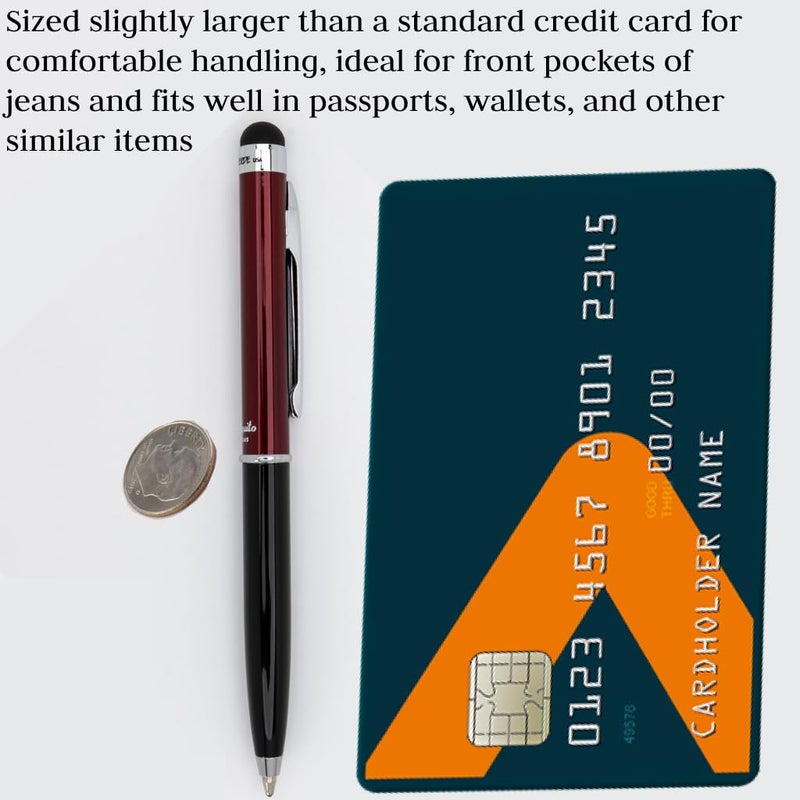 Monteverde USA Poquito Stylus Pen - Red & Black | Compact Metal Ballpoint Pen with Capacitive Stylus | Refillable with D1 Standard International Mini Ballpoint Refills - Image 3